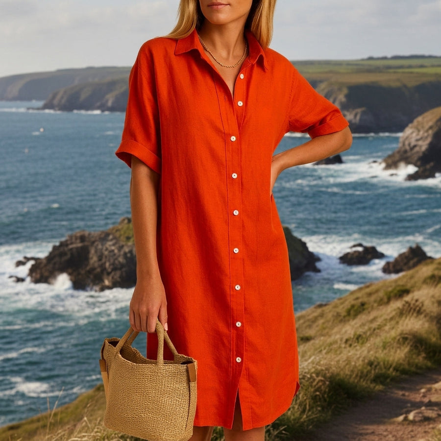 Sarah | Fiora Button-Down Shirt Dress