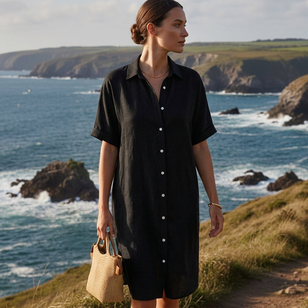 Sarah | Fiora Button-Down Shirt Dress