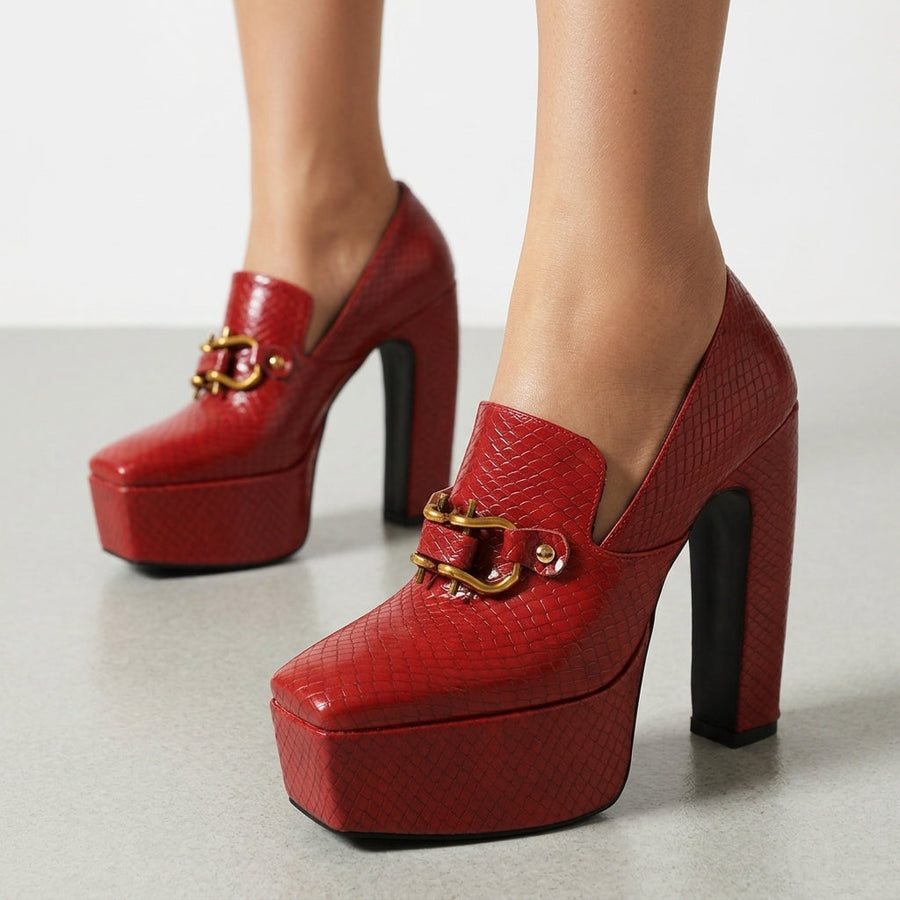 Sarah | Sitges Platform Horsebit Loafers