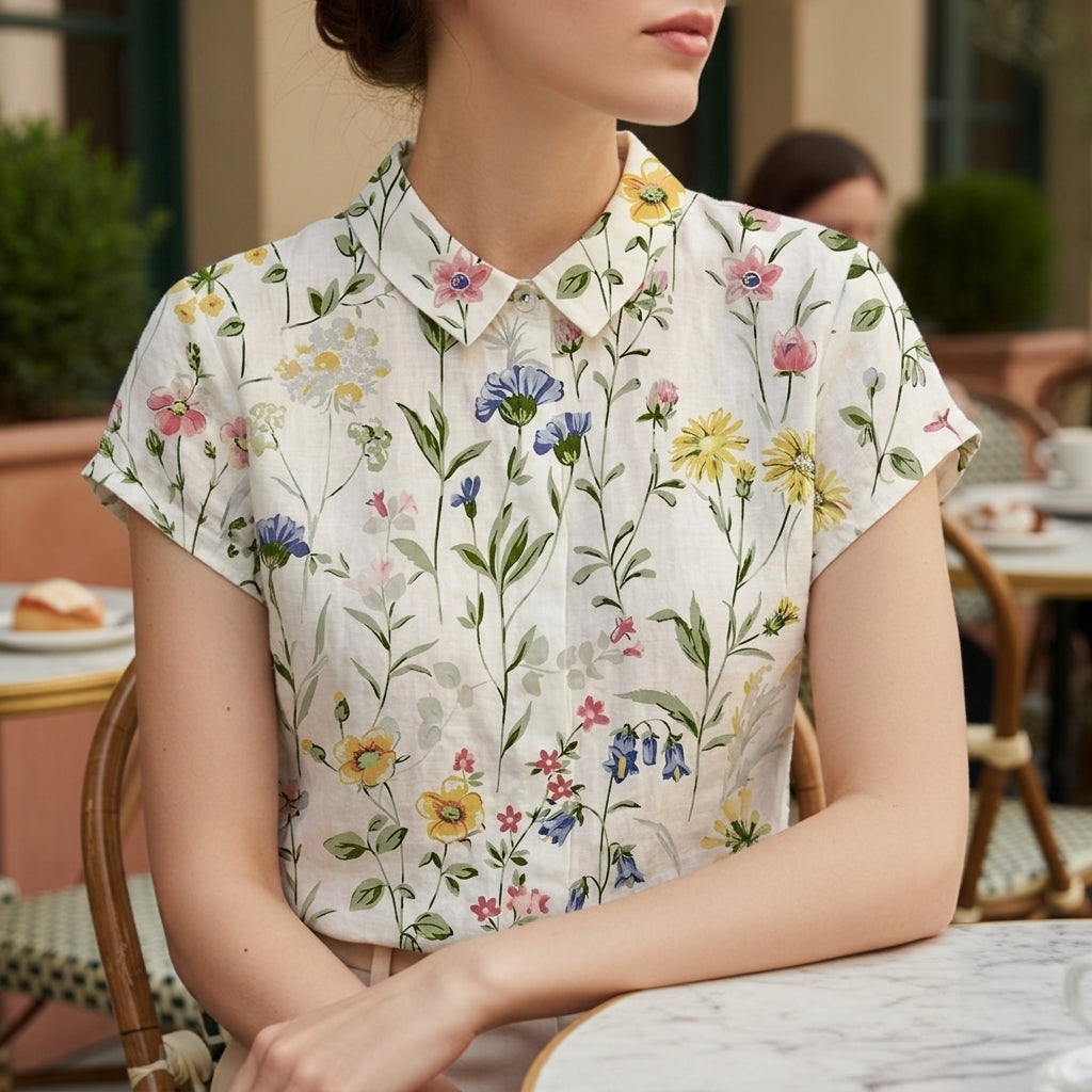 Sarah | Verona Floral Collar Blouse