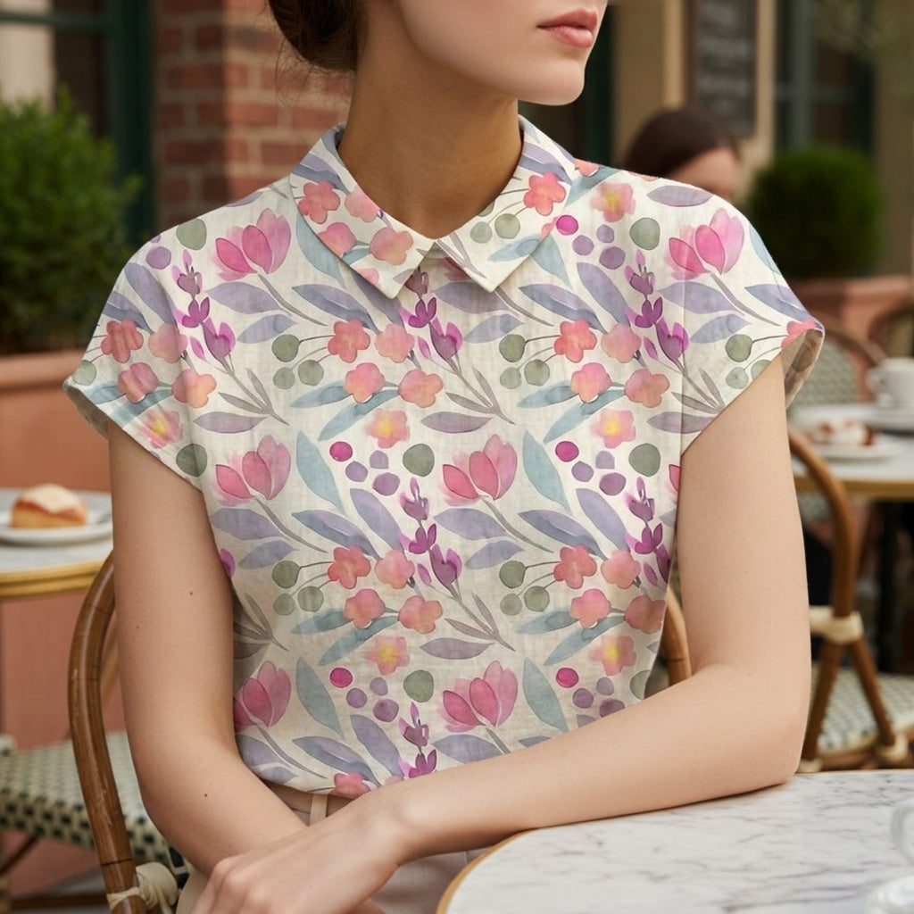 Sarah | Verona Floral Collar Blouse
