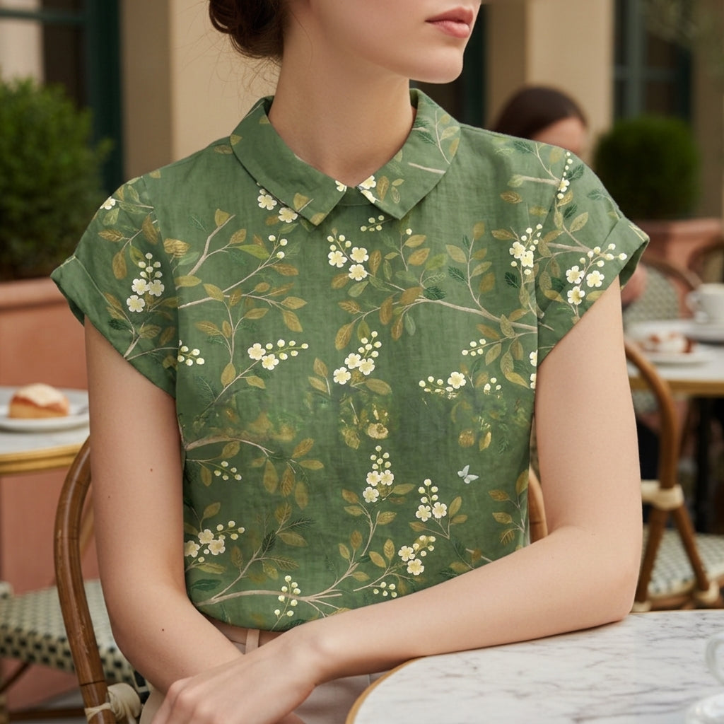 Sarah | Verona Floral Collar Blouse