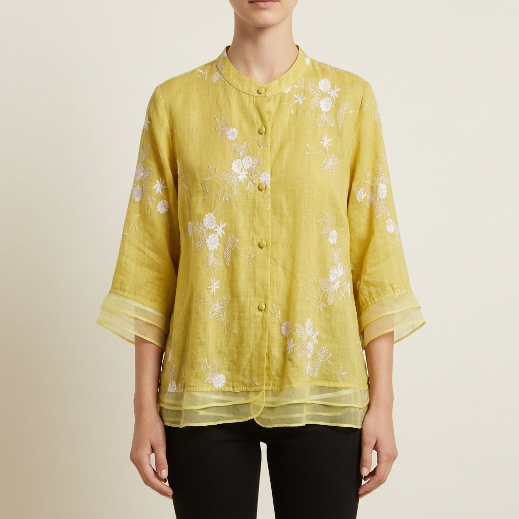Savannah | Formentor Floral Embroidered Blouse