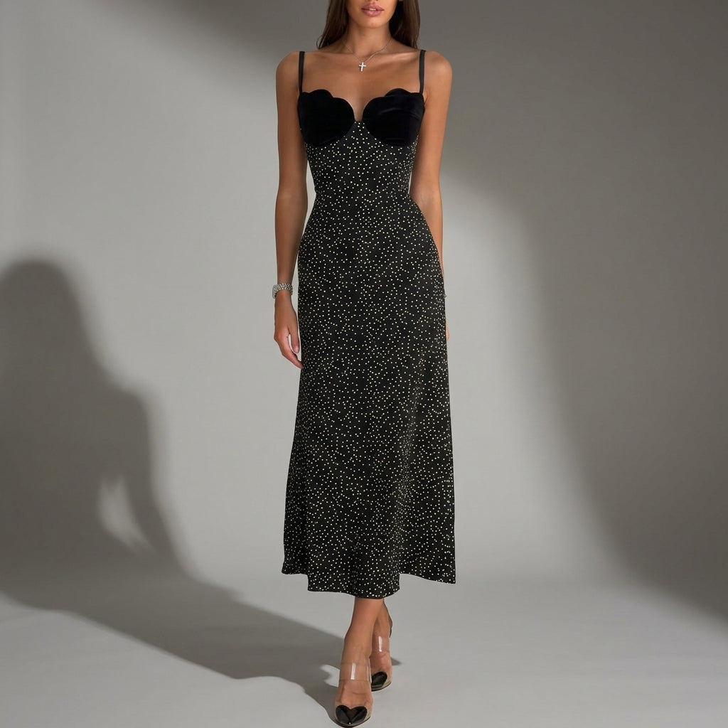 Scarlett | Ceret Velvet Bustier Midi Dress