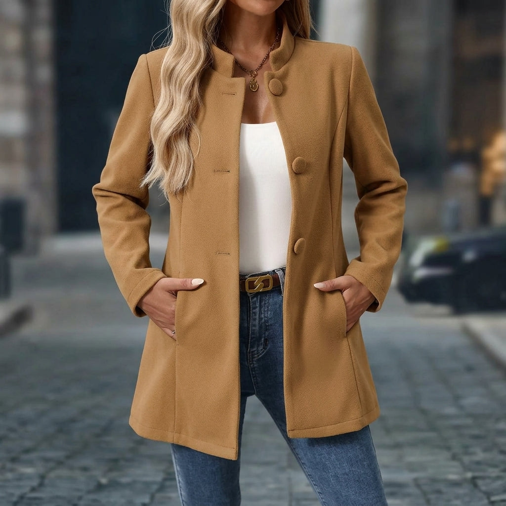 Scarlett | Elvissa Stand Collar Blazer