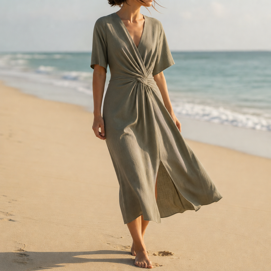 Scarlett | Tossa Twist Waist Midi Dress