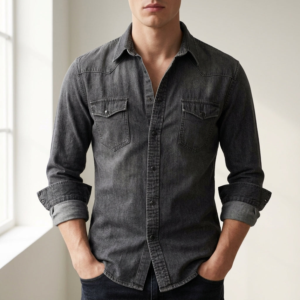 Sebastian | Como Slim Fit Denim Shirt
