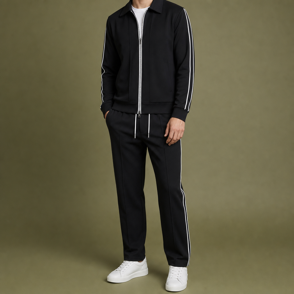 Sebastian | Monreale Stripe Zip Tracksuit Set
