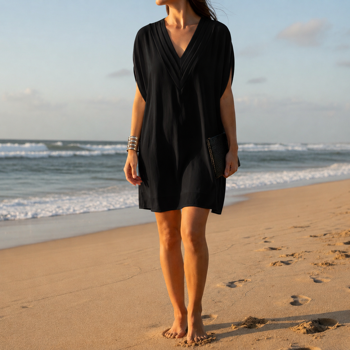 Sophia | Bianca V-Neck Batwing Dress