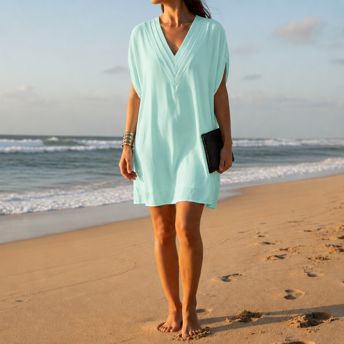 Sophia | Bianca V-Neck Batwing Dress