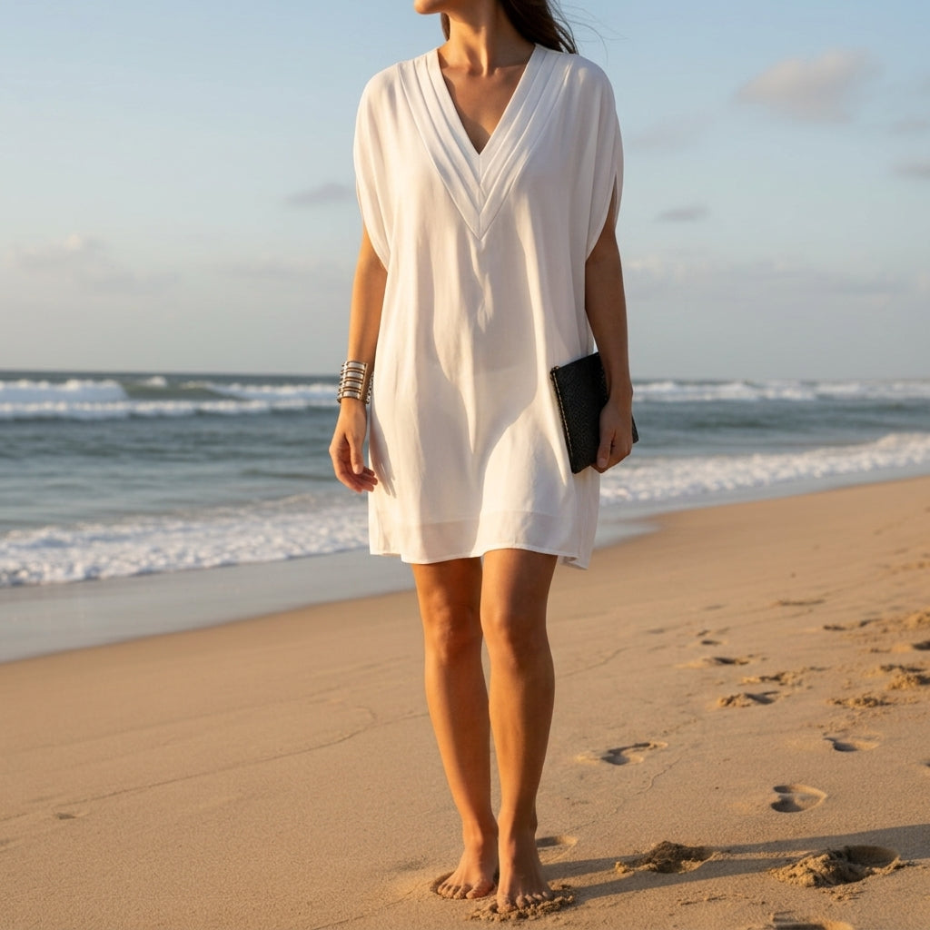 Sophia | Bianca V-Neck Batwing Dress