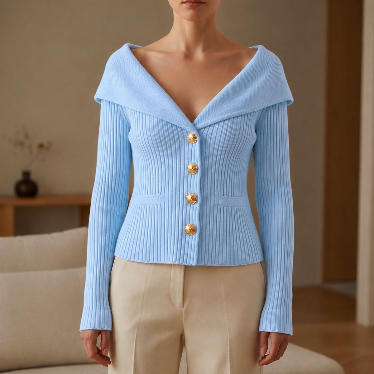 Sophie | Bergamo Ribbed Knit Cardigan