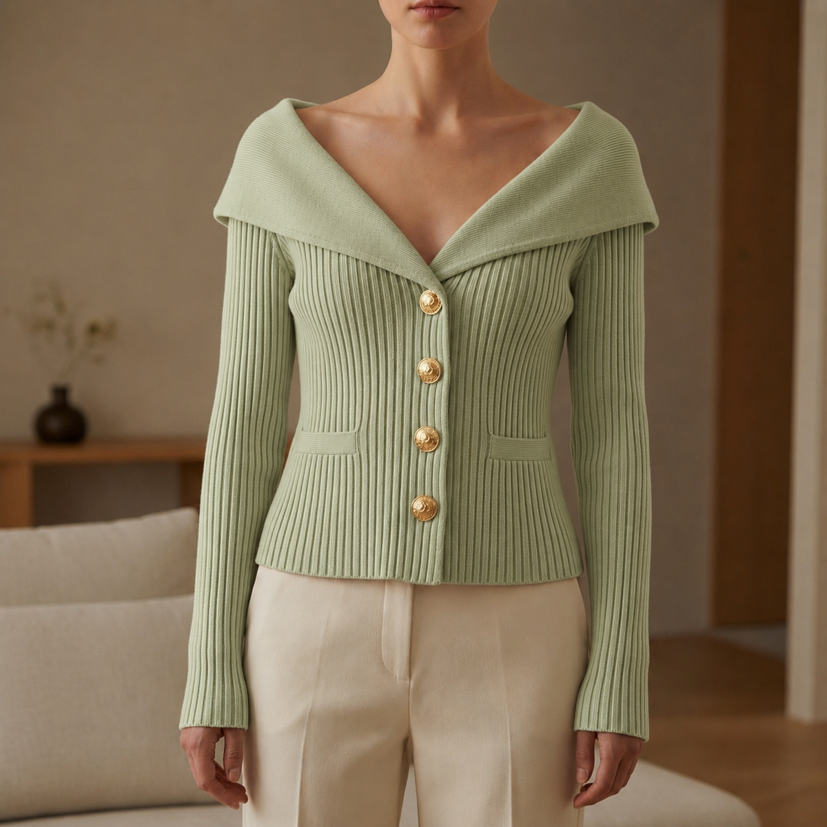 Sophie | Bergamo Ribbed Knit Cardigan
