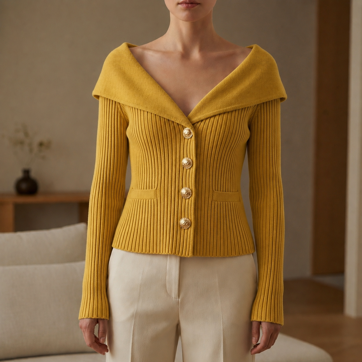 Sophie | Bergamo Ribbed Knit Cardigan