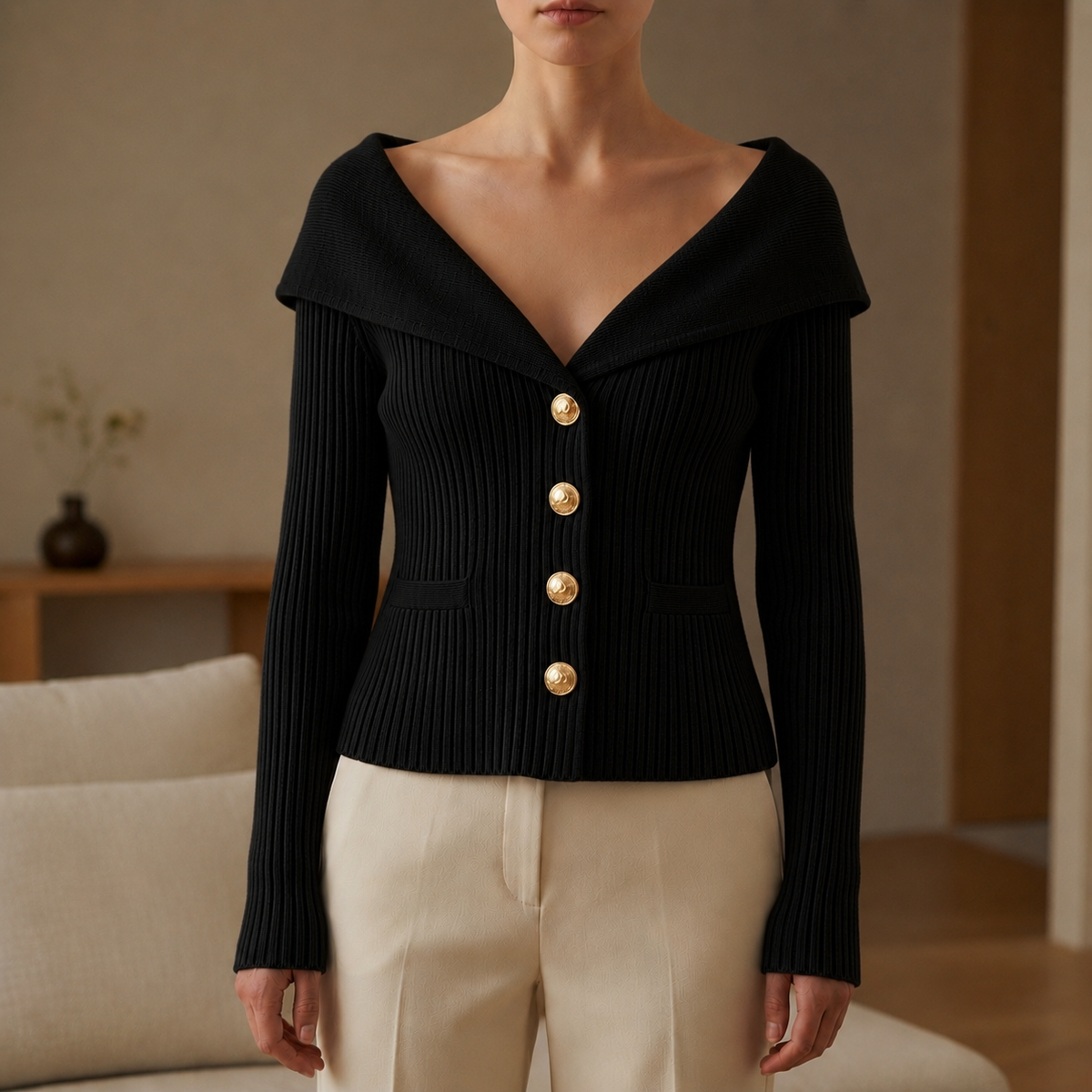 Sophie | Bergamo Ribbed Knit Cardigan