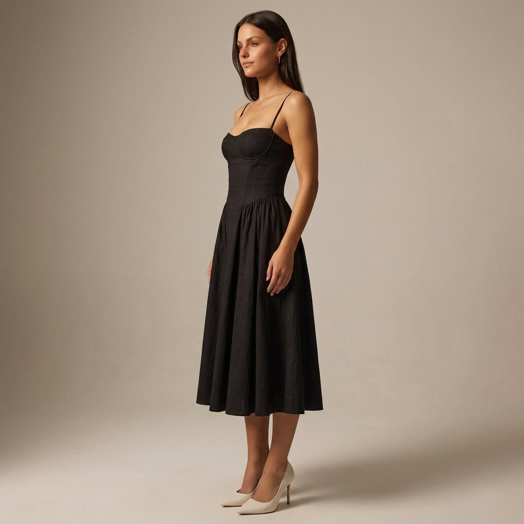 Sophie | Ravello Floral Corset Midi Dress