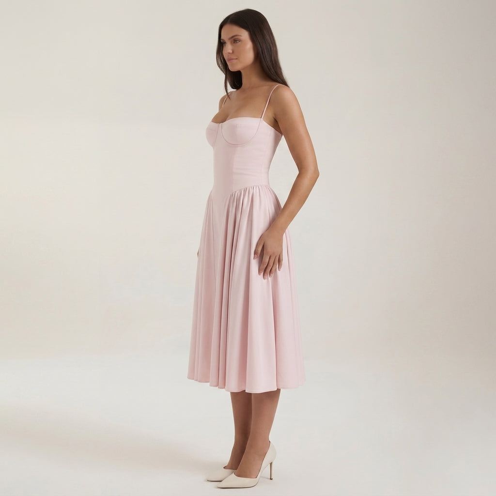 Sophie | Ravello Floral Corset Midi Dress