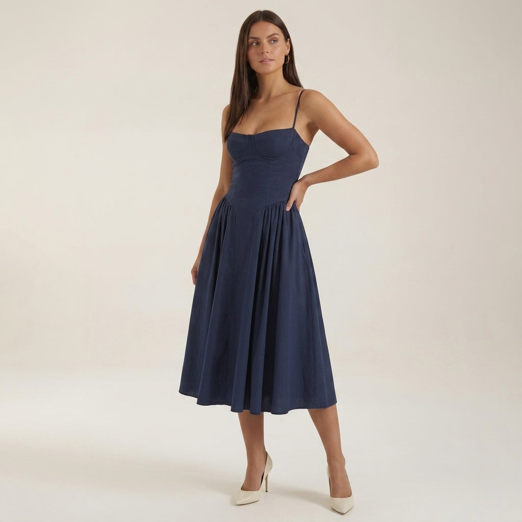 Sophie | Ravello Floral Corset Midi Dress