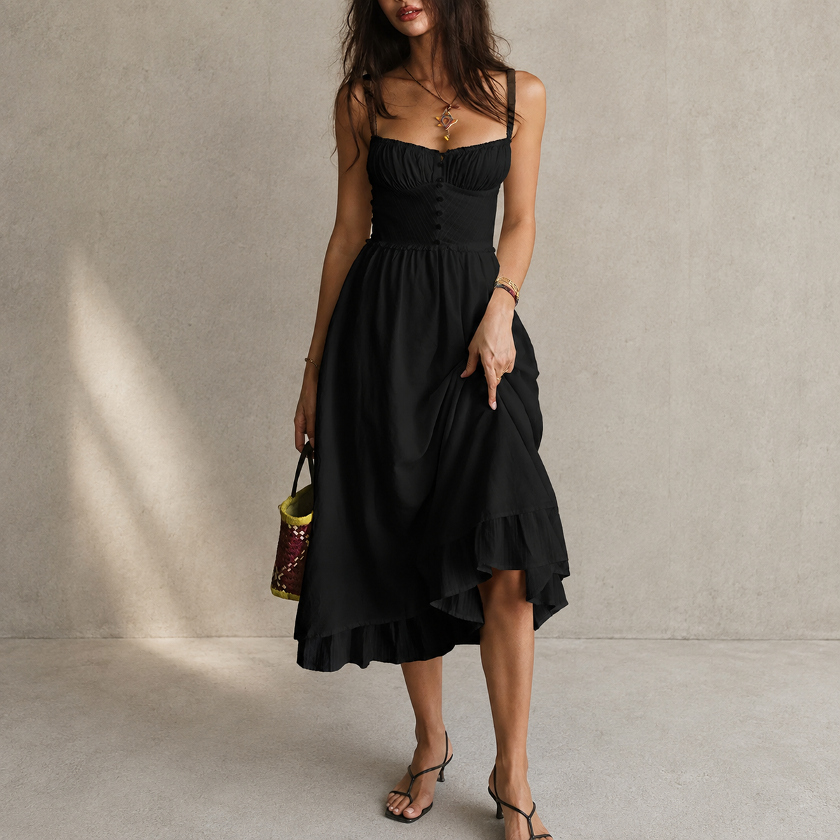 Stella | Baeza Ruffle Hem Cami Dress