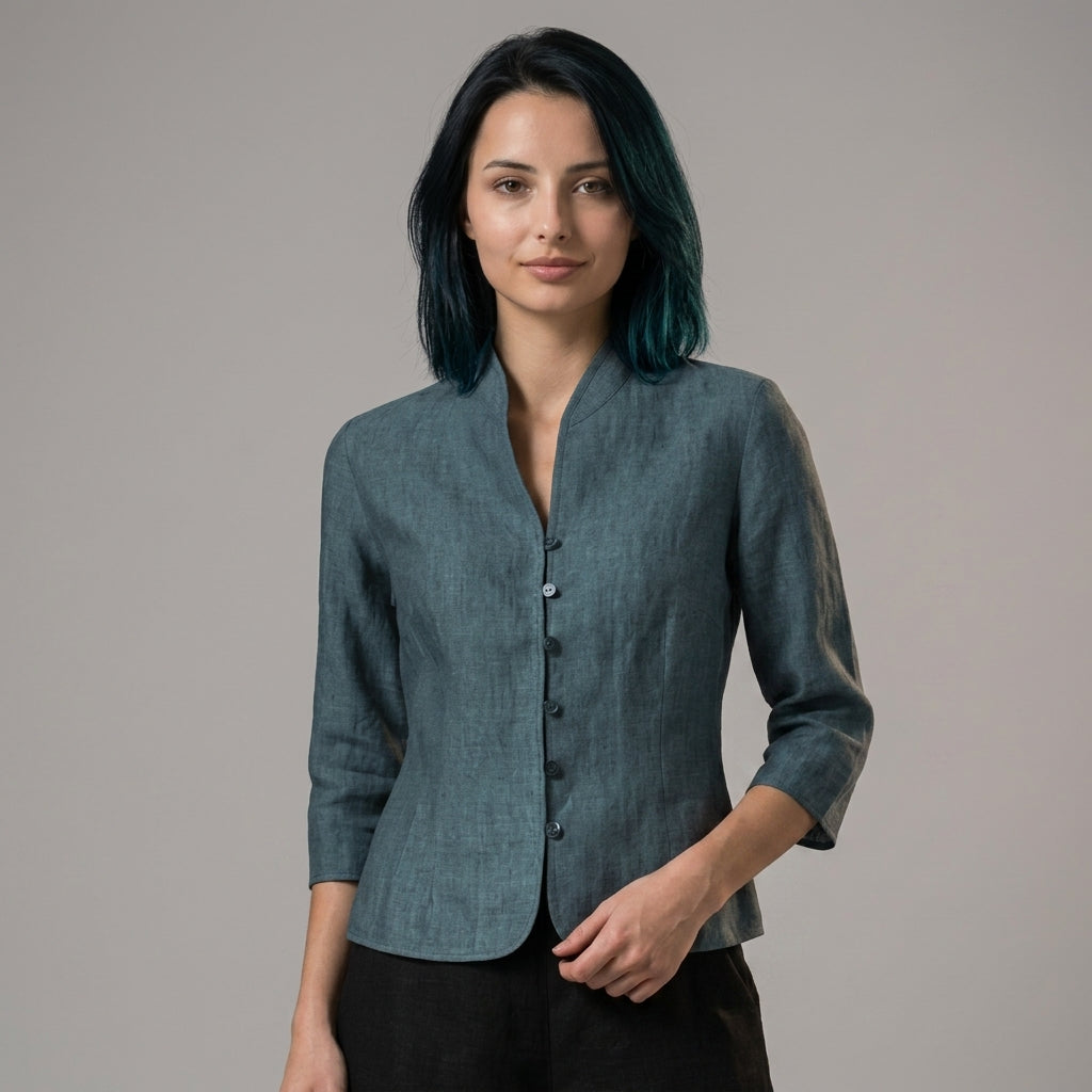 Stella | Noto Stand-Collar Blouse