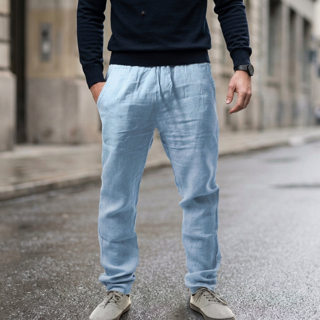 Theodore | Beziers Linen Drawstring Trousers
