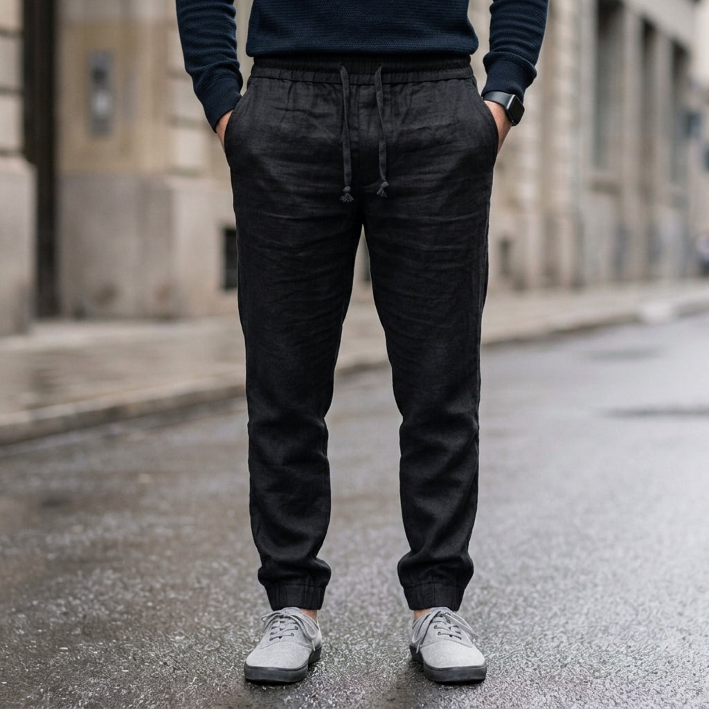 Theodore | Beziers Linen Drawstring Trousers