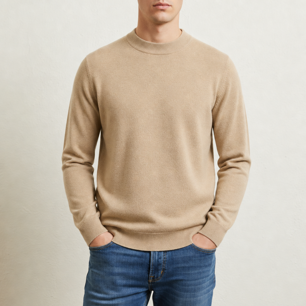 Theodore | Ston Mock Neck Cashmere Sweater