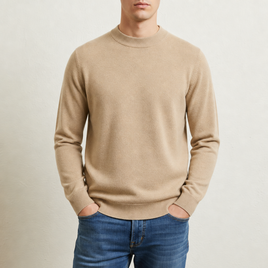 Theodore | Ston Mock Neck Cashmere Sweater