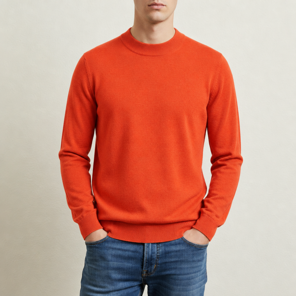 Theodore | Ston Mock Neck Cashmere Sweater