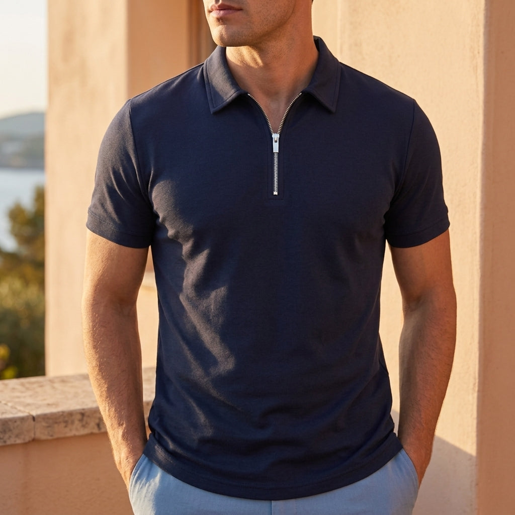Thomas | Montalcino Quarter-Zip Polo Shirt