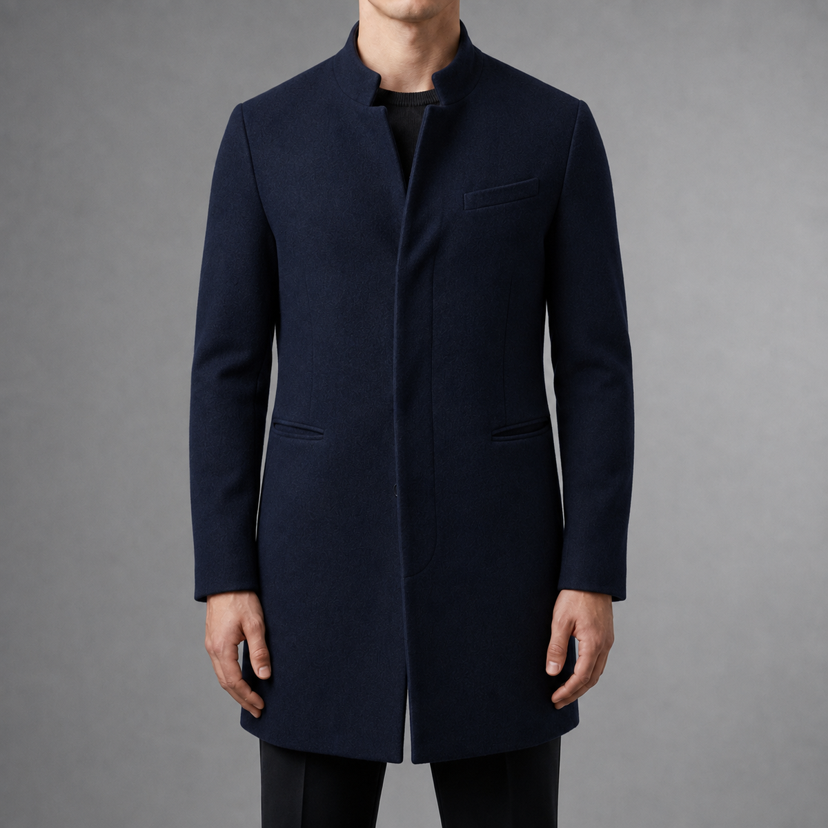 Thomas | Trani Slim-Fit Stand Collar Topcoat