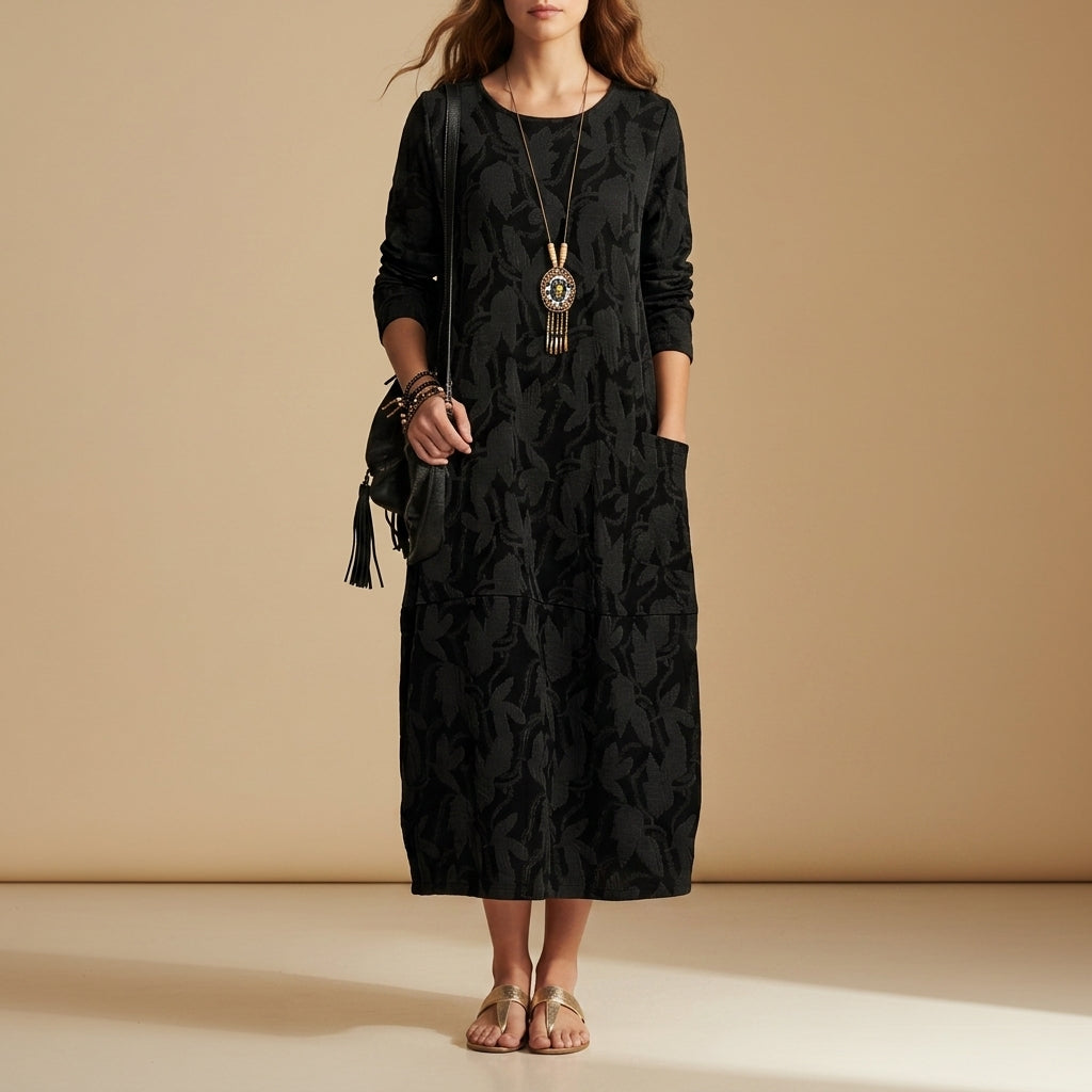 Valerie | Tarifa Maya's Jacquard Midi Dress