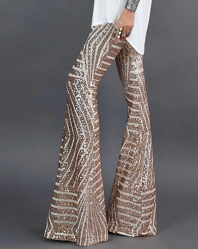 Victoria | Amara Sequin Flare Pants