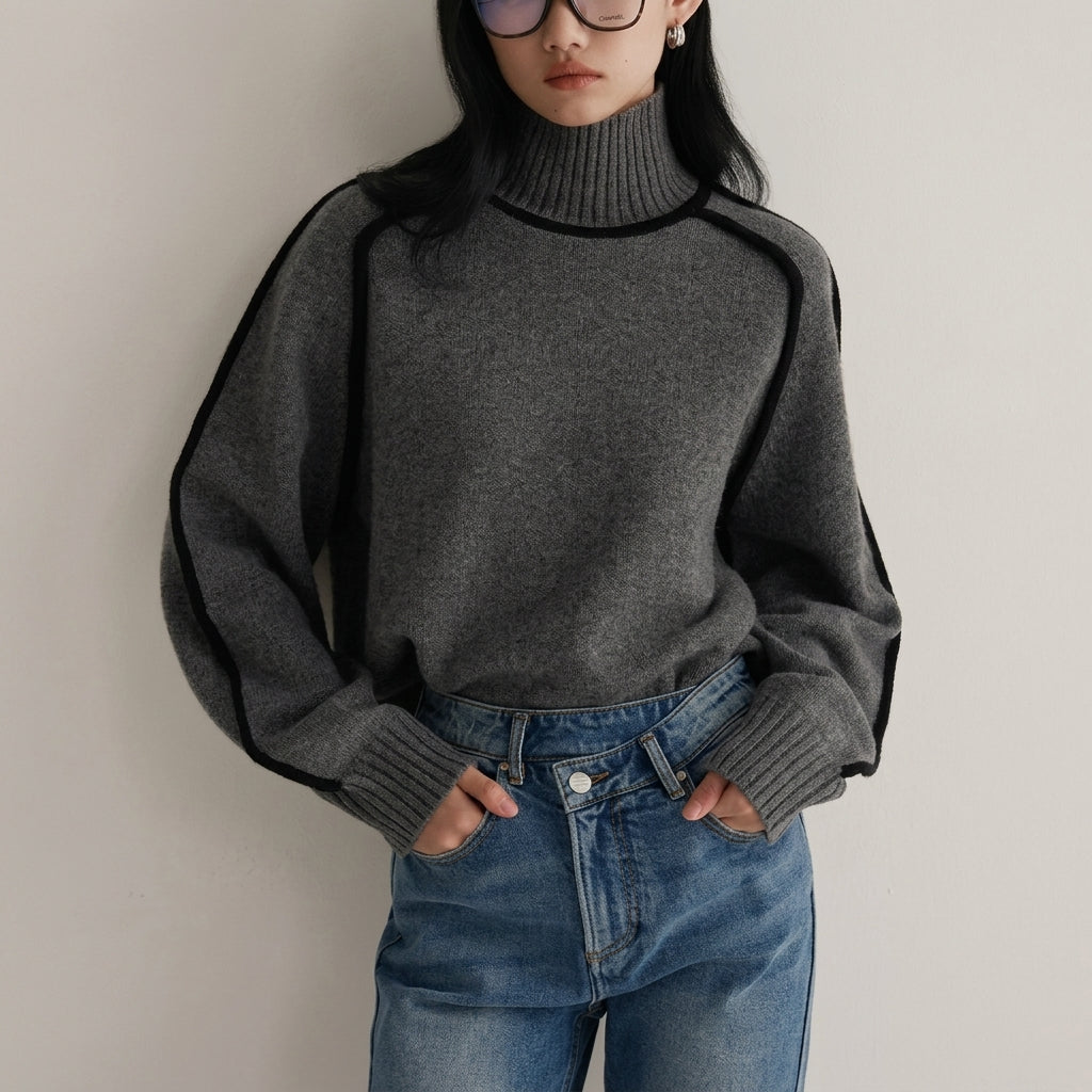 Violet | Merano Knit Turtleneck