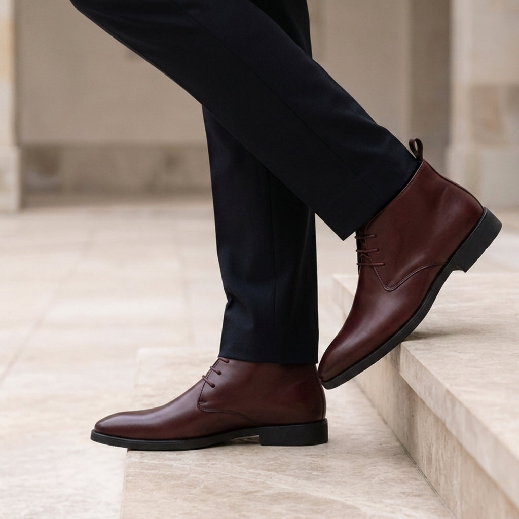 William | Cannes Polished Leather Chukka Boots