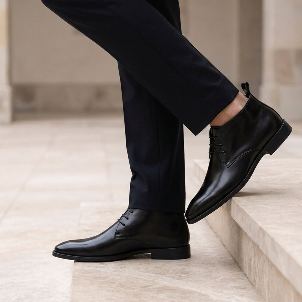 William | Cannes Polished Leather Chukka Boots