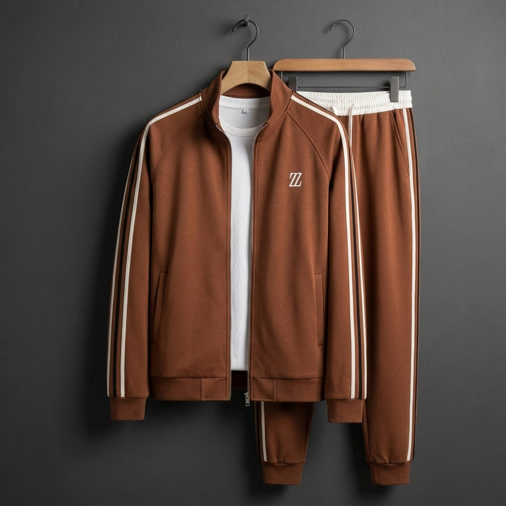 William | Sienna Stripe-Panel Zip Tracksuit Set