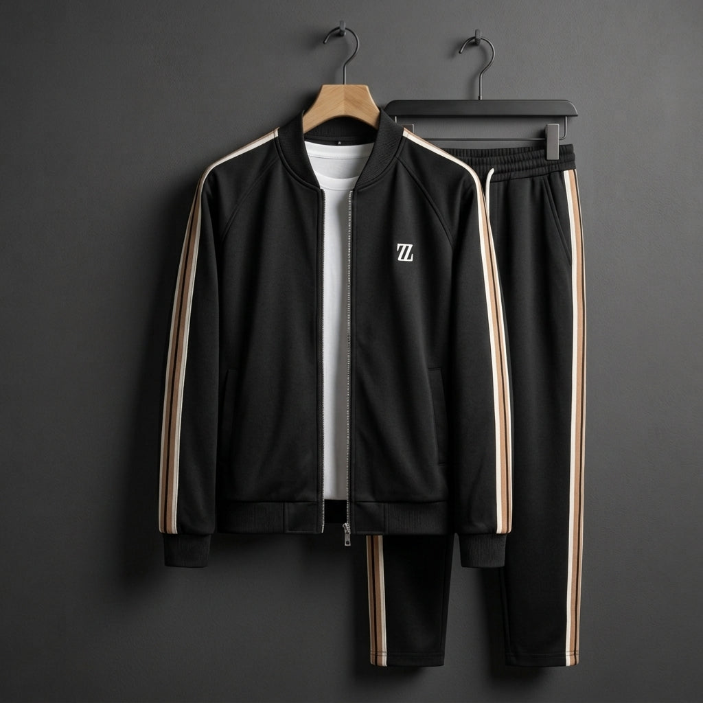 William | Sienna Stripe-Panel Zip Tracksuit Set