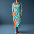 Aqua Blue & Orange
