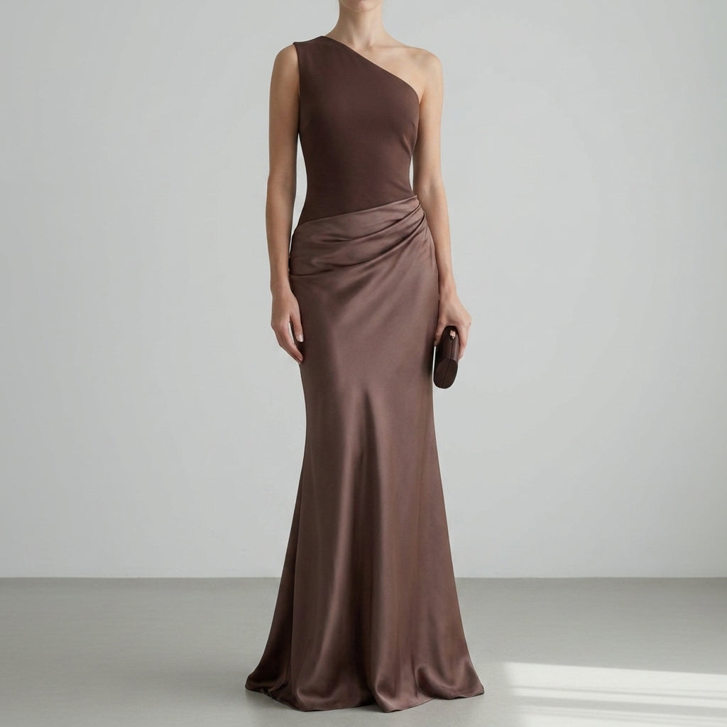 Willow | Sorento One-Shoulder Pleated Maxi Dress