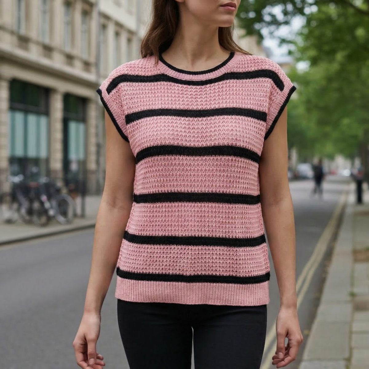 Willow | Summer Stripe Print Knit Top