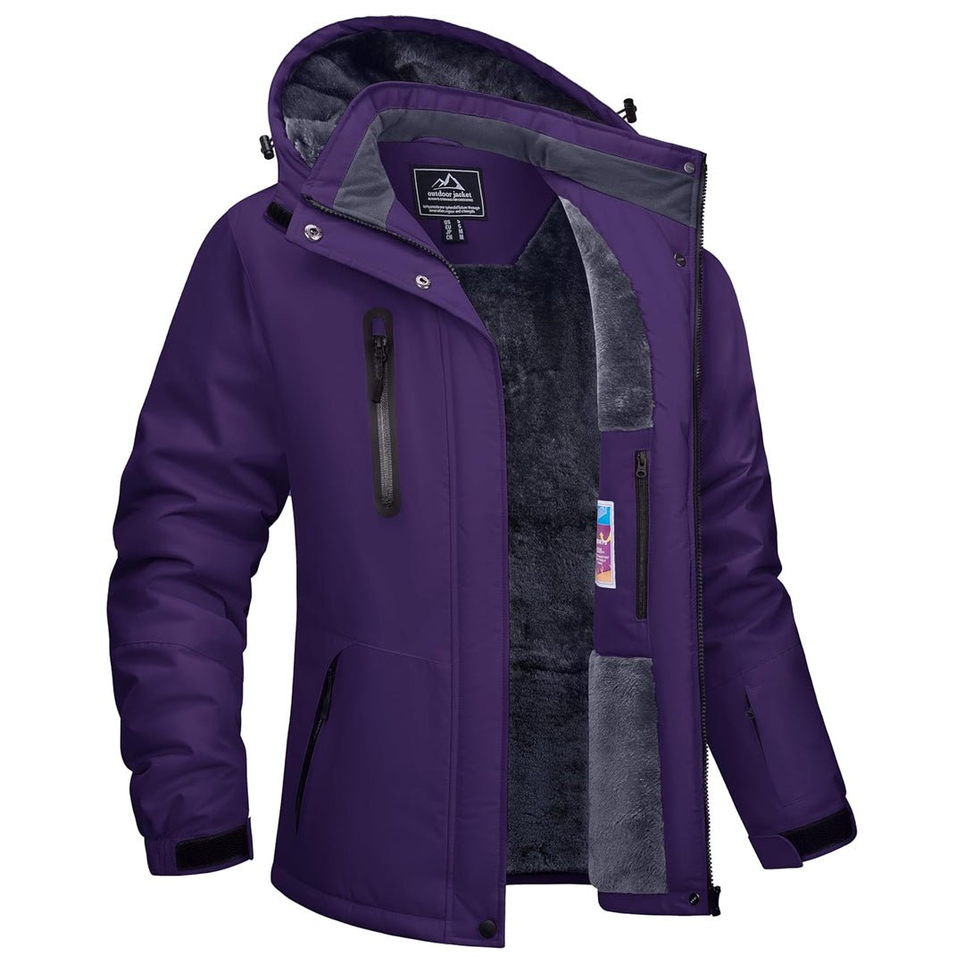 Women's Hooded Warm Jacket – Deep Purple