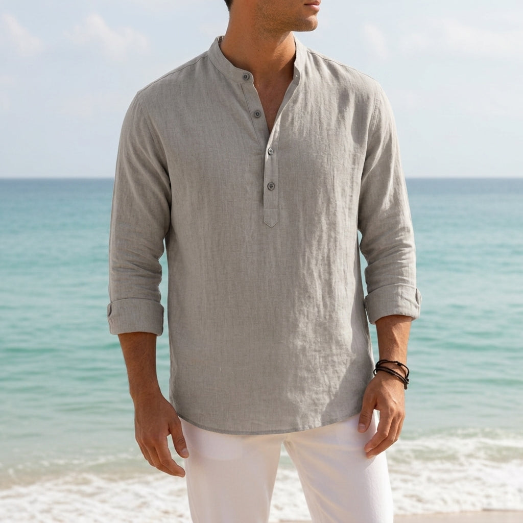 Wyatt | Amalfi Dropped-Shoulder Linen Shirt