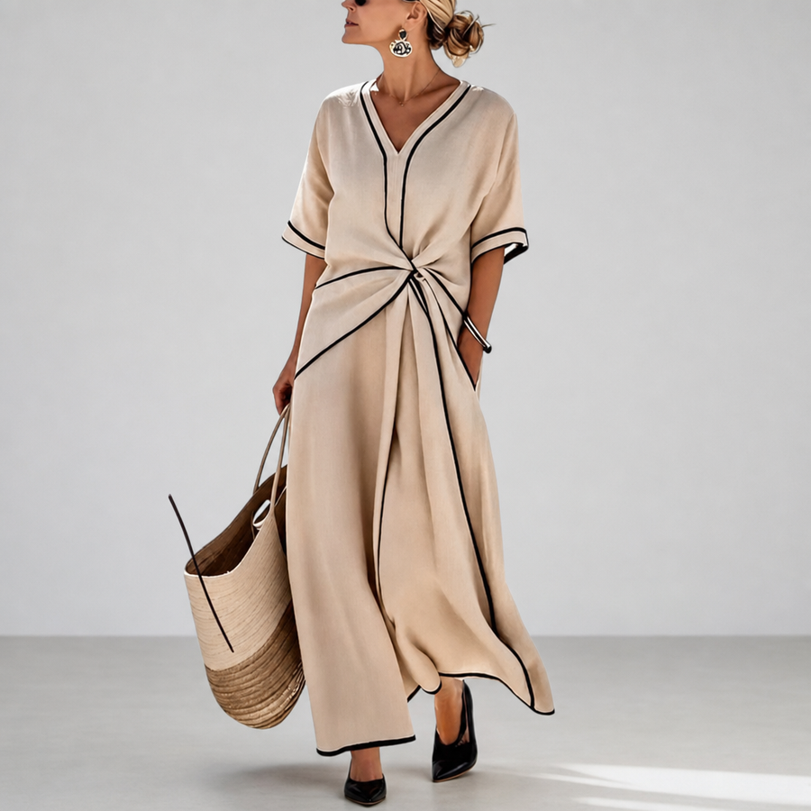 Zoe | Gallipoli Twist-Front Maxi Dress