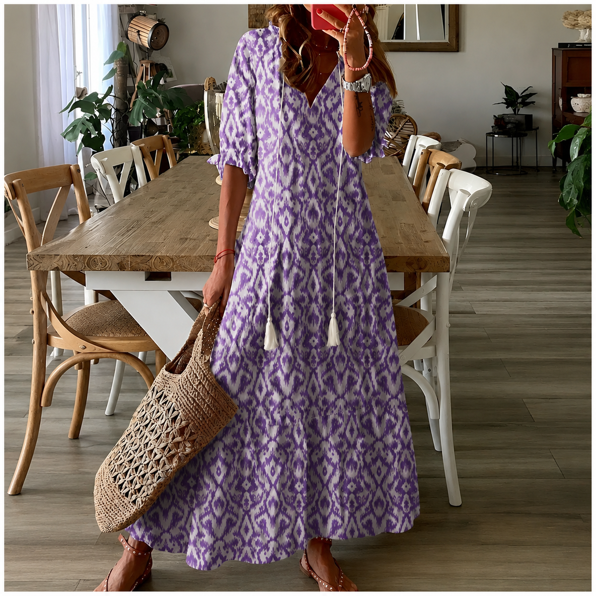 Zoey | Capri Print Kaftan Dress