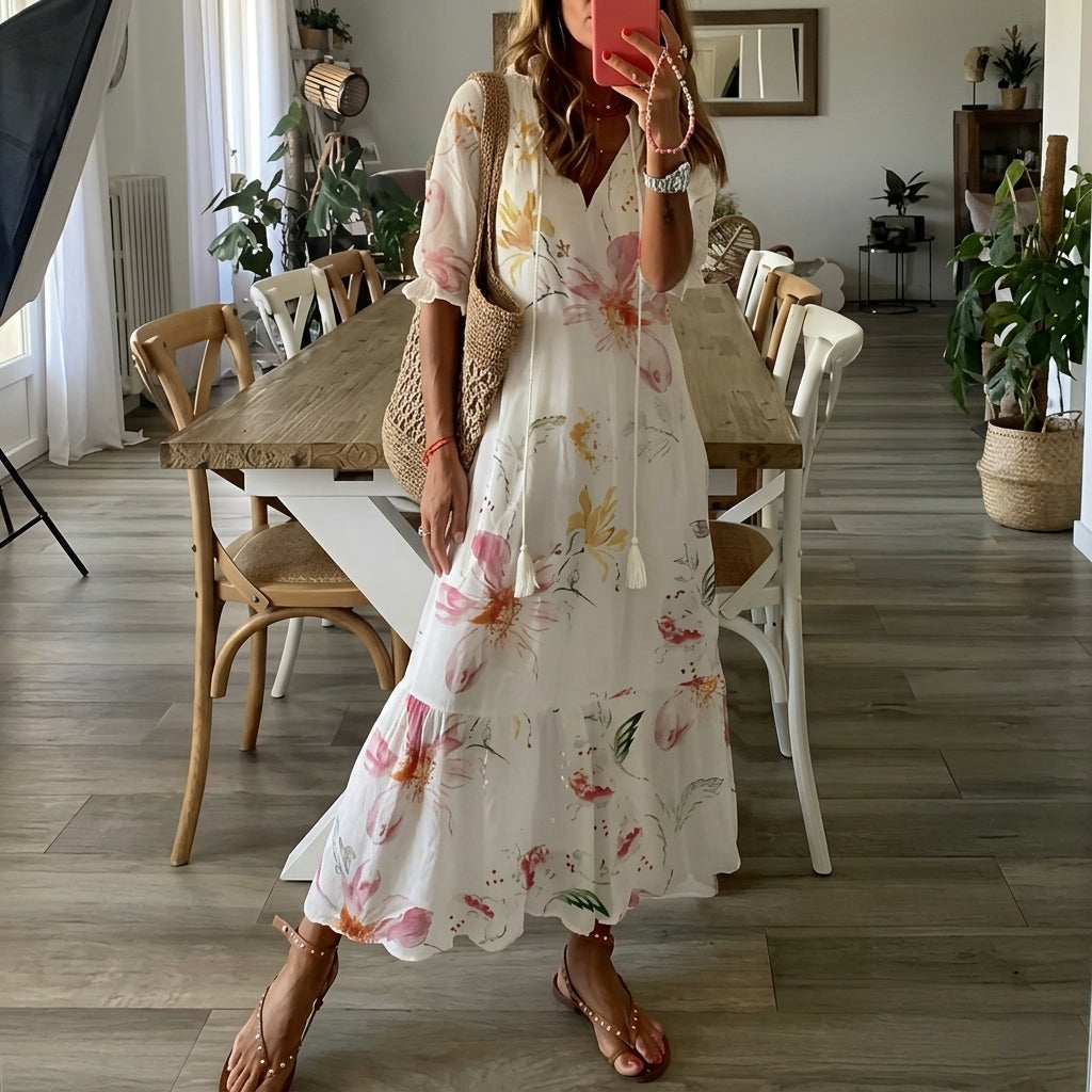 Zoey | Capri Print Kaftan Dress