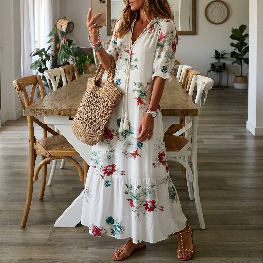 Zoey | Capri Print Kaftan Dress